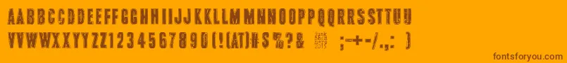 PinkTShirt Font – Brown Fonts on Orange Background