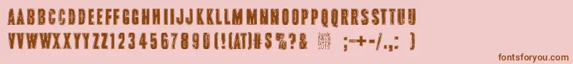 フォントPinkTShirt – ピンクの背景に茶色のフォント