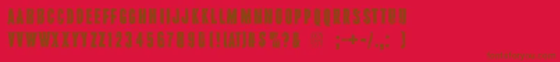 PinkTShirt Font – Brown Fonts on Red Background