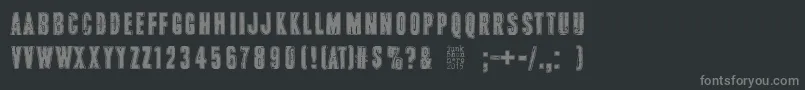 PinkTShirt Font – Gray Fonts on Black Background