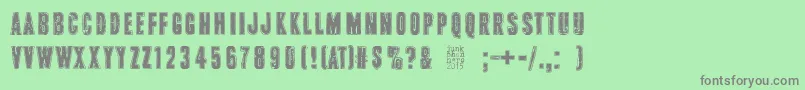 PinkTShirt Font – Gray Fonts on Green Background