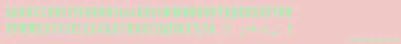 Więcej informacji o czcionce PinkTShirt Czcionka PinkTShirt – zielone czcionki na różowym tle