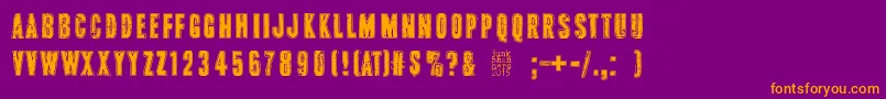 PinkTShirt Font – Orange Fonts on Purple Background