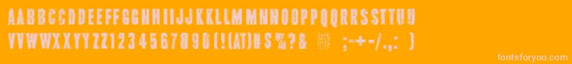 PinkTShirt Font – Pink Fonts on Orange Background