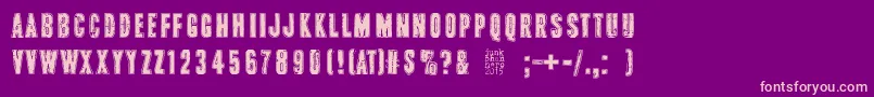 PinkTShirt Font – Pink Fonts on Purple Background