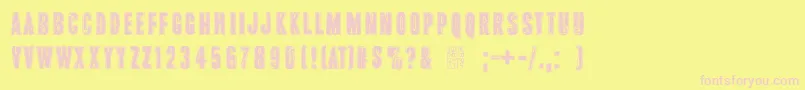 PinkTShirt Font – Pink Fonts on Yellow Background