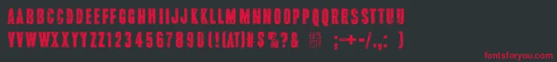 Шрифт PinkTShirt – красные шрифты на чёрном фоне