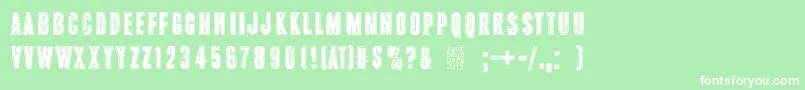 Шрифт PinkTShirt – белые шрифты на зелёном фоне