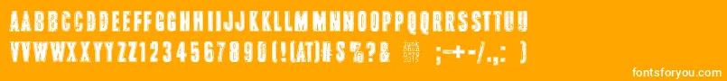 Шрифт PinkTShirt – белые шрифты на оранжевом фоне