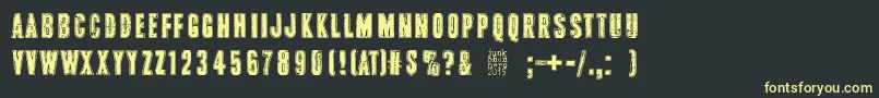 Шрифт PinkTShirt – жёлтые шрифты на чёрном фоне
