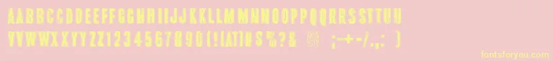 PinkTShirt Font – Yellow Fonts on Pink Background
