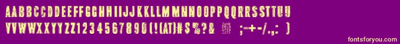 PinkTShirt Font – Yellow Fonts on Purple Background