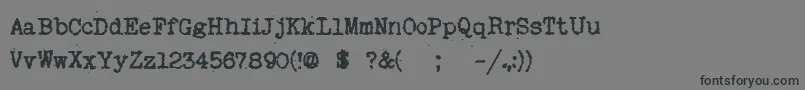 MyOldRemington Font – Black Fonts on Gray Background