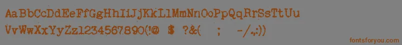 MyOldRemington-Schriftart – Braune Schriften auf grauem Hintergrund