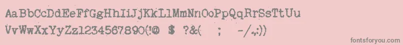 MyOldRemington Font – Gray Fonts on Pink Background