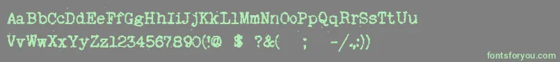MyOldRemington Font – Green Fonts on Gray Background