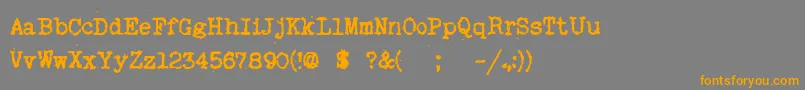 MyOldRemington Font – Orange Fonts on Gray Background