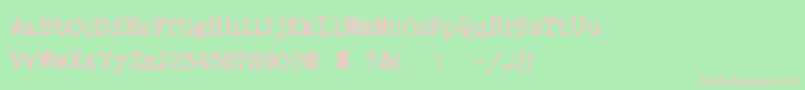 MyOldRemington Font – Pink Fonts on Green Background