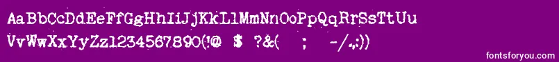 MyOldRemington Font – White Fonts on Purple Background