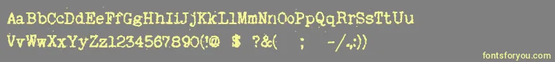 Шрифт MyOldRemington – жёлтые шрифты на сером фоне