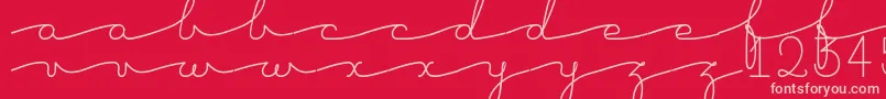 BacanaRegular Font – Pink Fonts on Red Background