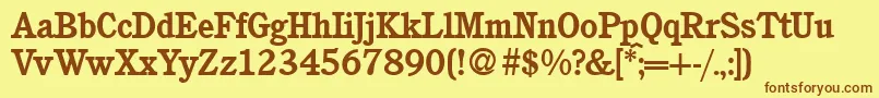 More about C851RomanBold Font C851RomanBold Font – Brown Fonts on Yellow Background