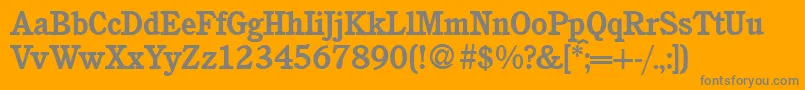 C851RomanBold Font – Gray Fonts on Orange Background