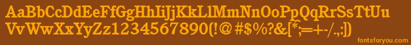 C851RomanBold Font – Orange Fonts on Brown Background