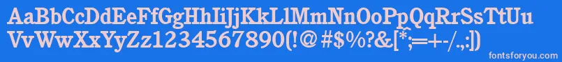 C851RomanBold Font – Pink Fonts on Blue Background