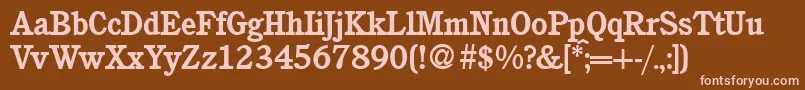 C851RomanBold Font – Pink Fonts on Brown Background