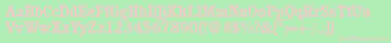 フォントC851RomanBold – 緑の背景にピンクのフォント