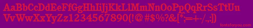 C851RomanBold Font – Red Fonts on Purple Background