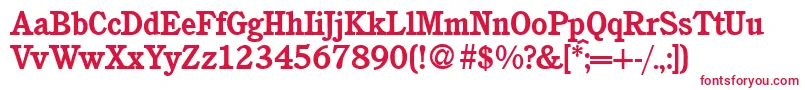 C851RomanBold Font – Red Fonts on White Background