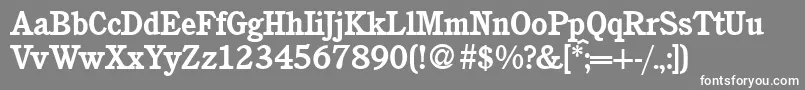C851RomanBold Font – White Fonts on Gray Background