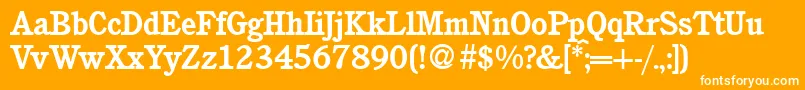 C851RomanBold Font – White Fonts on Orange Background