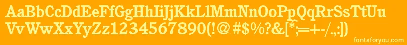 Шрифт C851RomanBold – жёлтые шрифты на оранжевом фоне