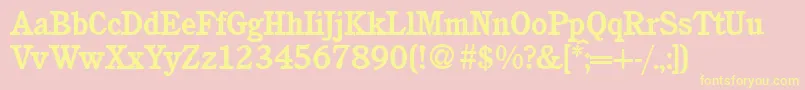 C851RomanBold Font – Yellow Fonts on Pink Background