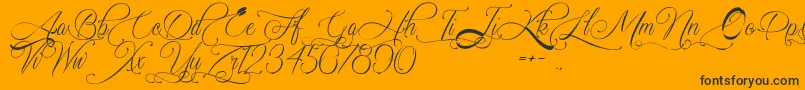 ChiangmaiHostel Font – Black Fonts on Orange Background