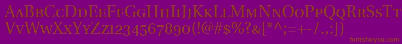 More about UtopiaRegularWithSmallCapsOldstyleFigures Font UtopiaRegularWithSmallCapsOldstyleFigures Font – Brown Fonts on Purple Background