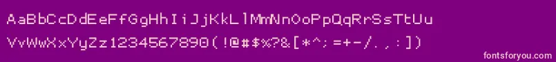 Proggysmall Font – Pink Fonts on Purple Background