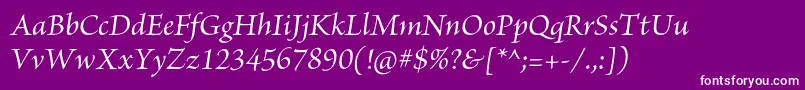 BriosoproMediumitsubh Font – White Fonts on Purple Background