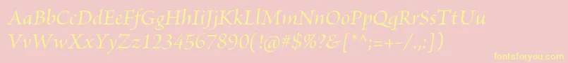 BriosoproMediumitsubh Font – Yellow Fonts on Pink Background