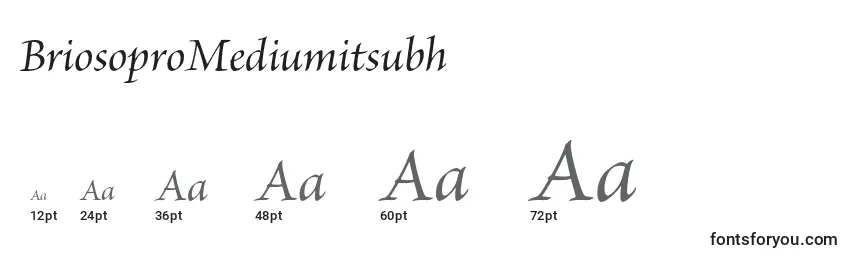 Größen der Schriftart BriosoproMediumitsubh