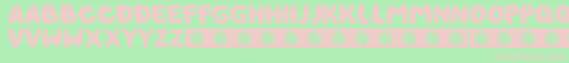 DragonBall Font – Pink Fonts on Green Background