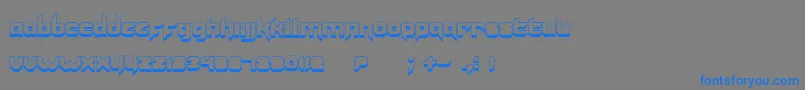Шрифт VannoidykShadow – синие шрифты на сером фоне