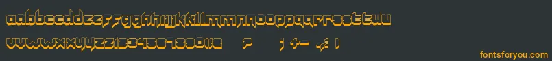Fonte VannoidykShadow – fontes laranjas em um fundo preto