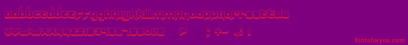 VannoidykShadow Font – Red Fonts on Purple Background