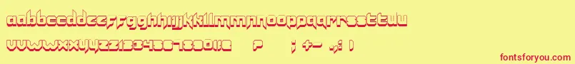 VannoidykShadow Font – Red Fonts on Yellow Background