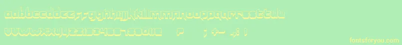 VannoidykShadow Font – Yellow Fonts on Green Background