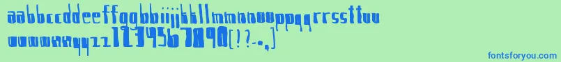 IAmNervous. Font – Blue Fonts on Green Background